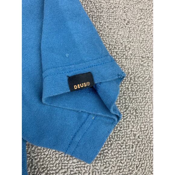 Deus Ex Machina Men's XS Blue Pocket Crew Neck T-Shirt - Picture 6 of 13